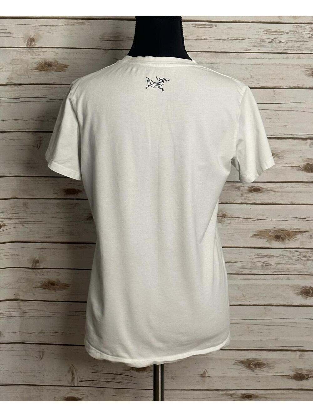 Arc'teryx Women's white mountain graphic short sleeve t-shirt Small gorpcore - Picture 5 of 7